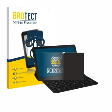 Parte frontal de un envase de producto con el logotipo de la marca BROTECT. Al lado se muestra el dispositivo Laptok YXPA7LBK 