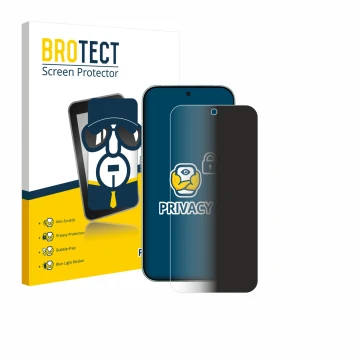 Parte frontal de un envase de producto con el logotipo de la marca BROTECT. Al lado se muestra el dispositivo Xiaomi Redmi Tur