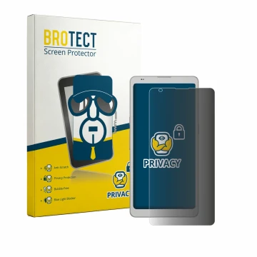 Parte frontal de un envase de producto con el logotipo de la marca BROTECT. Al lado se muestra el dispositivo Boox Palma 3 con