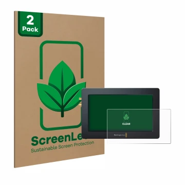 Parte frontal de un envase de producto con el logotipo de la marca ScreenLeaf. Al lado se muestra el dispositivo Blackmagic De