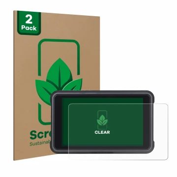 Parte frontal de un envase de producto con el logotipo de la marca ScreenLeaf. Al lado se muestra el dispositivo Atomos Ninja 