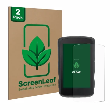 Parte frontal de un envase de producto con el logotipo de la marca ScreenLeaf. Al lado se muestra el dispositivo Hammerhead Ka