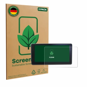 Parte frontal de un envase de producto con el logotipo de la marca ScreenLeaf. Al lado se muestra el dispositivo Audi A4 B9 20