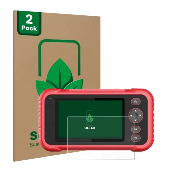 Parte frontal de un envase de producto con el logotipo de la marca ScreenLeaf. Al lado se muestra el dispositivo Launch CRP 12