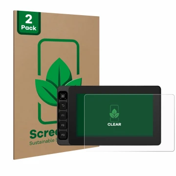 Parte frontal de un envase de producto con el logotipo de la marca ScreenLeaf. Al lado se muestra el dispositivo SmallHD Ultra