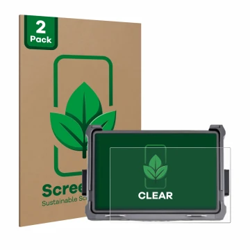 Parte frontal de un envase de producto con el logotipo de la marca ScreenLeaf. Al lado se muestra el dispositivo DJI Transmiss