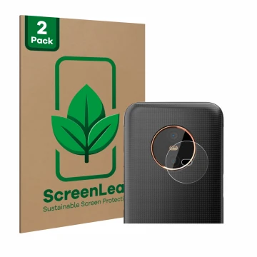 Parte frontal de un envase de producto con el logotipo de la marca ScreenLeaf. Al lado se muestra el dispositivo Gigaset GX6 (
