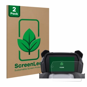 Parte frontal de un envase de producto con el logotipo de la marca ScreenLeaf. Al lado se muestra el dispositivo VOGE SR4 MAX 