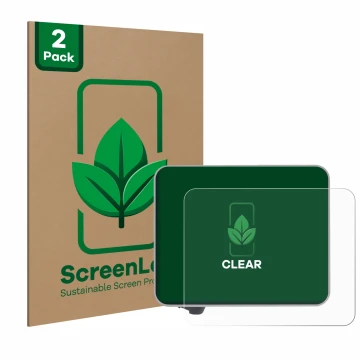 Parte frontal de un envase de producto con el logotipo de la marca ScreenLeaf. Al lado se muestra el dispositivo Bambu Lab A1 