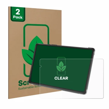 Parte frontal de un envase de producto con el logotipo de la marca ScreenLeaf. Al lado se muestra el dispositivo Yestel T13 co