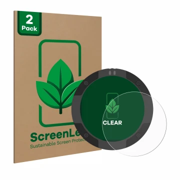 Parte frontal de un envase de producto con el logotipo de la marca ScreenLeaf. Al lado se muestra el dispositivo Beeline Moto 