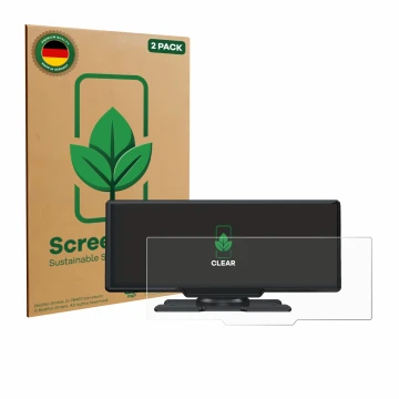 Parte frontal de un envase de producto con el logotipo de la marca ScreenLeaf. Al lado se muestra el dispositivo Lamto 9.26