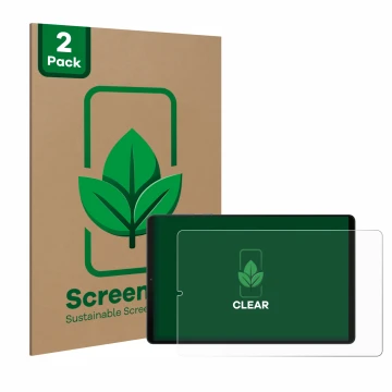 Parte frontal de un envase de producto con el logotipo de la marca ScreenLeaf. Al lado se muestra el dispositivo Lenovo Legion