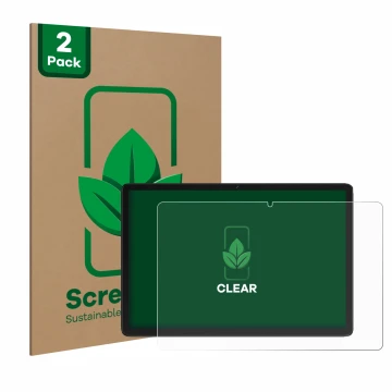 Parte frontal de un envase de producto con el logotipo de la marca ScreenLeaf. Al lado se muestra el dispositivo Feonal D106 1