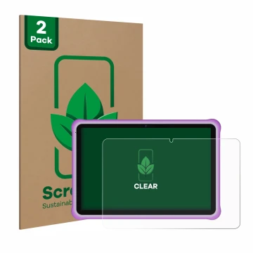Parte frontal de un envase de producto con el logotipo de la marca ScreenLeaf. Al lado se muestra el dispositivo Pixpeak M821 