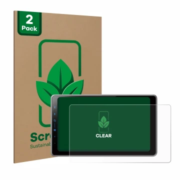 Parte frontal de un envase de producto con el logotipo de la marca ScreenLeaf. Al lado se muestra el dispositivo Pioneer SPH-D