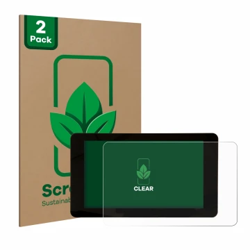 Parte frontal de un envase de producto con el logotipo de la marca ScreenLeaf. Al lado se muestra el dispositivo Raspberry Pi 