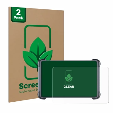 Parte frontal de un envase de producto con el logotipo de la marca ScreenLeaf. Al lado se muestra el dispositivo Thinkcar Thin