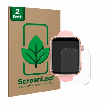Parte frontal de un envase de producto con el logotipo de la marca ScreenLeaf. Al lado se muestra el dispositivo Akumaka 4G Ki