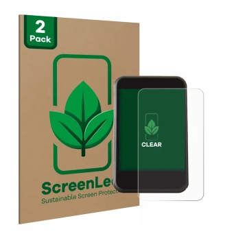 Parte frontal de un envase de producto con el logotipo de la marca ScreenLeaf. Al lado se muestra el dispositivo Freesky YL81F