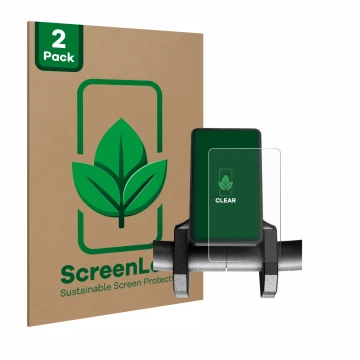 Parte frontal de un envase de producto con el logotipo de la marca ScreenLeaf. Al lado se muestra el dispositivo Joyor S5 V1 c