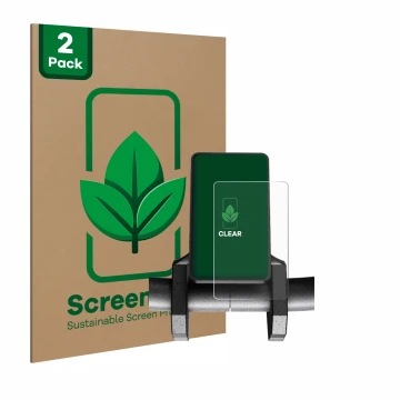 Parte frontal de un envase de producto con el logotipo de la marca ScreenLeaf. Al lado se muestra el dispositivo Joyor S10-S V