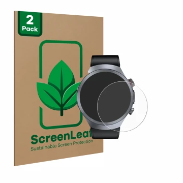 Parte frontal de un envase de producto con el logotipo de la marca ScreenLeaf. Al lado se muestra el dispositivo Knauermann Pr