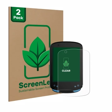 Parte frontal de un envase de producto con el logotipo de la marca ScreenLeaf. Al lado se muestra el dispositivo Geoid CC600 2