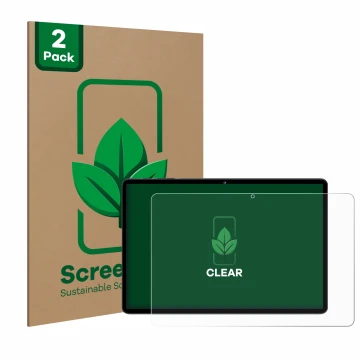 Parte frontal de un envase de producto con el logotipo de la marca ScreenLeaf. Al lado se muestra el dispositivo ZIOVO Z128 11
