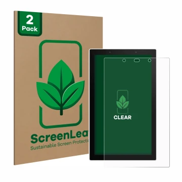 Parte frontal de un envase de producto con el logotipo de la marca ScreenLeaf. Al lado se muestra el dispositivo SONOFF NSPane