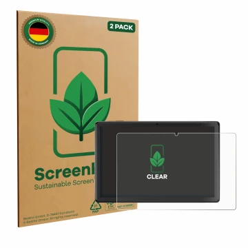 Parte frontal de un envase de producto con el logotipo de la marca ScreenLeaf. Al lado se muestra el dispositivo SGIN T10 Pro 