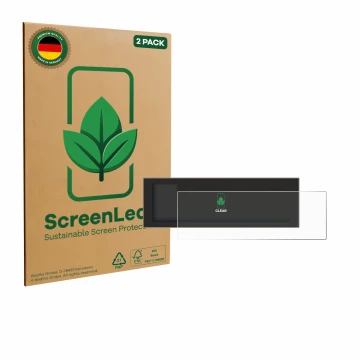 Parte frontal de un envase de producto con el logotipo de la marca ScreenLeaf. Al lado se muestra el dispositivo EcoFlow DELTA