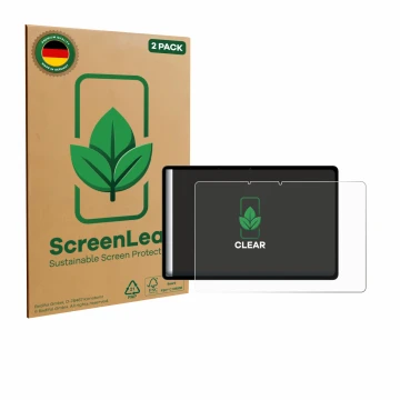 Parte frontal de un envase de producto con el logotipo de la marca ScreenLeaf. Al lado se muestra el dispositivo Oppo Pad SE c