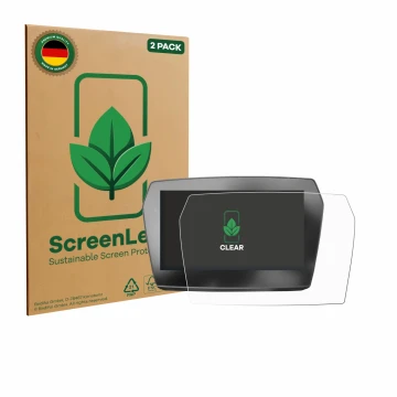 Parte frontal de un envase de producto con el logotipo de la marca ScreenLeaf. Al lado se muestra el dispositivo Voge 625 2025