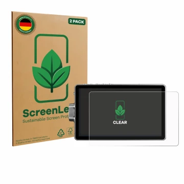 Parte frontal de un envase de producto con el logotipo de la marca ScreenLeaf. Al lado se muestra el dispositivo Viltrox DC-A1