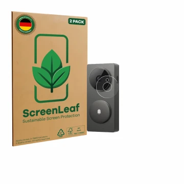 Parte frontal de un envase de producto con el logotipo de la marca ScreenLeaf. Al lado se muestra el dispositivo Aqara Hub G41