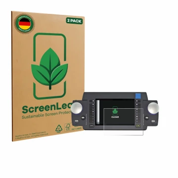 Parte frontal de un envase de producto con el logotipo de la marca ScreenLeaf. Al lado se muestra el dispositivo ESU Ecos 5022