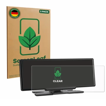 Parte frontal de un envase de producto con el logotipo de la marca ScreenLeaf. Al lado se muestra el dispositivo Avylet RC11 8