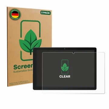 Parte frontal de un envase de producto con el logotipo de la marca ScreenLeaf. Al lado se muestra el dispositivo Yicty MB1001 