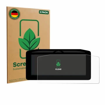 Parte frontal de un envase de producto con el logotipo de la marca ScreenLeaf. Al lado se muestra el dispositivo Ducati Paniga