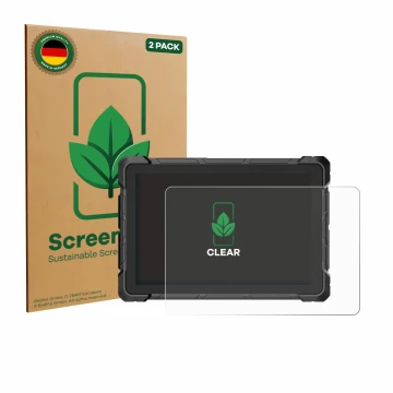 Parte frontal de un envase de producto con el logotipo de la marca ScreenLeaf. Al lado se muestra el dispositivo Higole F7G Ru