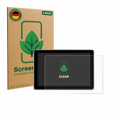 Parte frontal de un envase de producto con el logotipo de la marca ScreenLeaf. Al lado se muestra el dispositivo Rollei Viltro
