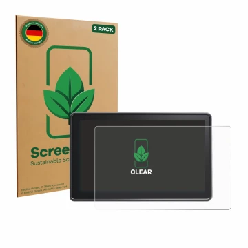 Parte frontal de un envase de producto con el logotipo de la marca ScreenLeaf. Al lado se muestra el dispositivo Osee G7 Pro c