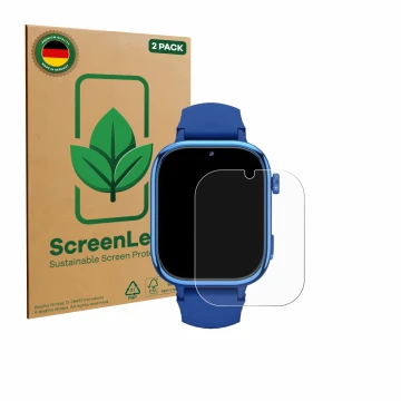 Parte frontal de un envase de producto con el logotipo de la marca ScreenLeaf. Al lado se muestra el dispositivo Ruxingx T40 c