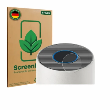 Parte frontal de un envase de producto con el logotipo de la marca ScreenLeaf. Al lado se muestra el dispositivo Philips 2000i