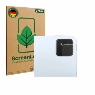 Parte frontal de un envase de producto con el logotipo de la marca ScreenLeaf. Al lado se muestra el dispositivo Xiaomi Pad 7 