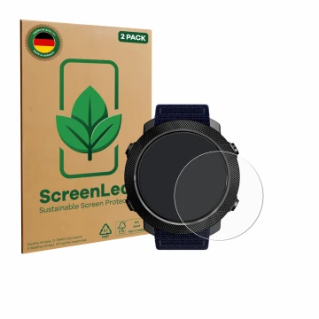 Parte frontal de un envase de producto con el logotipo de la marca ScreenLeaf. Al lado se muestra el dispositivo North Edge Ap