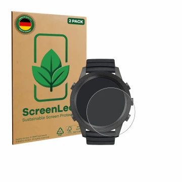 Parte frontal de un envase de producto con el logotipo de la marca ScreenLeaf. Al lado se muestra el dispositivo North Edge Ap