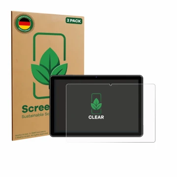 Parte frontal de un envase de producto con el logotipo de la marca ScreenLeaf. Al lado se muestra el dispositivo Hasskya K30/K