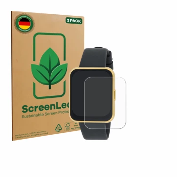 Parte frontal de un envase de producto con el logotipo de la marca ScreenLeaf. Al lado se muestra el dispositivo Liu Jo Mini S